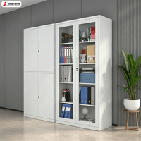 Armoire de rangement basse JIUSHUN de style moderne en acier verrouillable pour dossiers, données de bureau et archivage de bons financiers