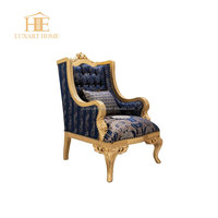 Fauteuil d'appoint haut de gamme pour salon, mobilier de maison, fauteuil de luxe en bois massif, chaises de salon