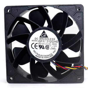 เดลต้า QFR1212GHE พัดลมระบายความร้อนแบบไร้แปรงถ่าน 120 มม. 12V DC - Product Image 1