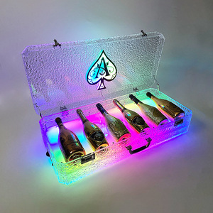 Boîte à liqueur en acrylique Ace Of Spades avec barre lumineuse LED pour le rangement du champagne et l'utilisation en KTV - Product Image 1