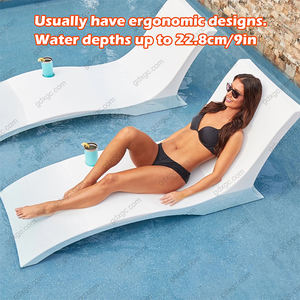 Los <span class=keywords><strong>muebles</strong></span> de piscina más calientes Beach Hotel Pe Plastic Tumbona Cómoda cama de sol al aire libre para piscina - Product Image 3