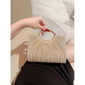 Женская вечерняя сумочка, блестящий клатч с верхней ручкой для вечеринок, выпускных и свадеб 2025 - Product Image 2