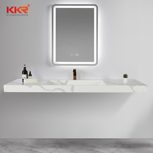 Solid Surface Bathroom Vanities US Hot-sale Bathroom Vanity Basin <strong>Artificial</strong> Stone Wall hang Sink Bathroom <strong>Marble</strong> <strong>Texture</strong> - Product Image 3