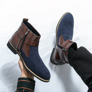 Grande taille 38-48 bout pointu classique messieurs chaussures décontractées chaussures habillées Designers bottines pour hommes - Product Image 4