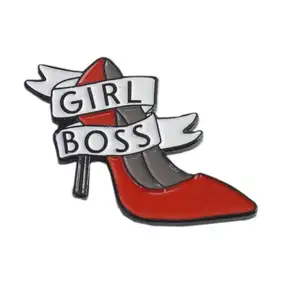 فتاة Boss عالية الكعب الإناث التمكين Feminst دبوس ملابس أشكال مختلفة