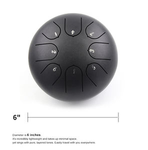 Instruments de musique à percussion pour enfants en vente en gros, livraison directe, tambour à langue en acier miniature de 6 pouces - Product Image 3