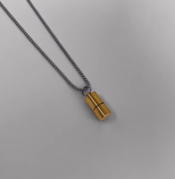 Collier pendentif cylindrique en acier inoxydable pour homme, bijoux punk, pendentif briquet rotatif et détachable haut de gamme