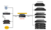 IPGW1000 Mini Gateway IPTV con 2 Puertos de Datos, Conversor de Flujo IP UDP a HLS SRT RTMP HTTP para Uso FTTH