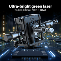Ensemble de niveaux laser Huepar GK011SG vert à 2 lignes, auto-nivelant et laser croisé manuel avec batterie Li-ion pour la construction