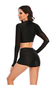 Dài Tay Áo Lướt Sóng Phù Hợp Với Mặt Trời Bảo Vệ Màu Đen Sexy Lướt Sóng Phù Hợp Với 2025 Phụ Nữ Spandex Và Polyester Lướt Sóng Phù Hợp Với - Product Image 2