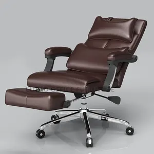 Modern lüks ergonomik deri patron yönetici ceo'su kaliteli rahat ofis mobilyaları toptan ofis koltuğu tekerlek