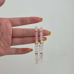 Bracelets et joncs pour femmes Dylam Dainty en pierres naturelles, bracelet à perles en argent 925, cordes élastiques, longueur réglable - Product Image 5