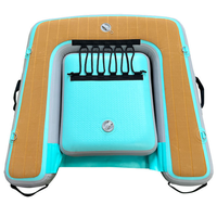 Chaise longue flottante gonflable pour l'eau, canapé flottant avec dossier pour piscine, radeau de loisirs pour adultes