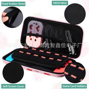 Strawberry Bun <b>Switch</b> Carrying <b>Case</b> For Nintendo <b>Switch</b> OLED EVA Crossbody Bag With Shoulder Strap And Button Cap - Product Image 3