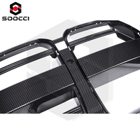 Calandre avant double en fibre de carbone sèche style CSL, remplacement de la calandre de radiateur pour BMW G80 G81 M3 G82 G83 M4, cadre de calandre