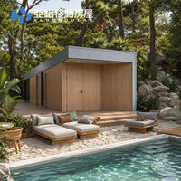 Maison d'hôtes préfabriquée à ossature acier avec chambre et bureau, bâtiment modulaire, bardage en aluminium, livraison rapide, projet clé en main