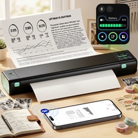 Printer Portabel Mini Phomemo M08D, Printer Thermal Nirkabel, Printer Portabel untuk Ponsel dengan Layar Pintar