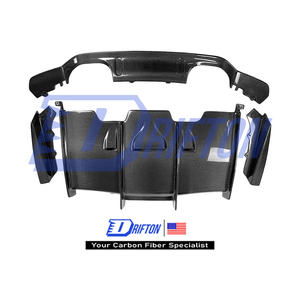 Juego de difusor trasero de fibra de carbono seco estilo PSM para BMW M3 M4 F80 F82 F83 2014-2020 - Product Image 5