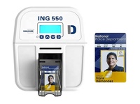 Mesin Pencetak Kartu Plastik PVC NFC 300dpi Bolak-Balik Magicard ING550 untuk Kartu Identitas dan Kartu Bisnis