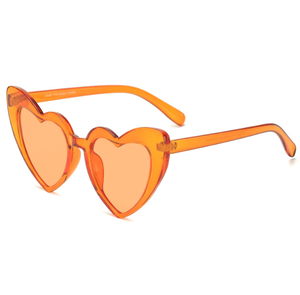 2025 नए थोक मीठे प्यार और गुलाब का दिल गुलाबी धूप का चश्मा धातु हिंज फैशन महिलाओं को दिल के चश्मे से प्यार करते हैं। - Product Image 3