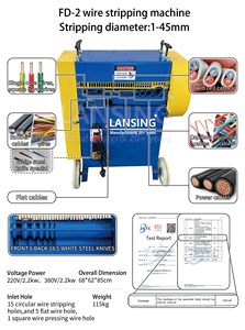 Lansing dây vũ nữ Thoát y công cụ tự động đa mục đích dây vũ nữ Thoát y Cáp Tước Máy tái chế cáp đồng vũ nữ Thoát Y - Product Image 3