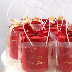 Noël Carton Cylindre <span class=keywords><strong>biscuits</strong></span> Cadeau Emballage Tube De Papier Rouge Couvercle Boîte Ronde De Luxe Avec Logo Personnalisé - Product Image 4