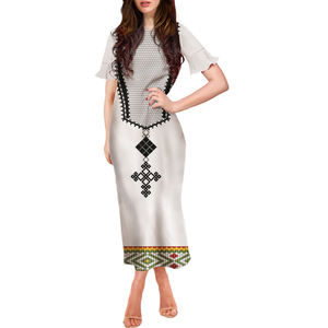 Tradizionale Habesha Habesha croce etiopia <span class=keywords><strong>abito</strong></span> da donna personalizzato bianco abiti lunghi eleganti in massa abbigliamento donna <span class=keywords><strong>abito</strong></span> D90 - Product Image 3