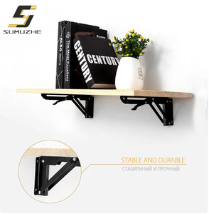 Support <span class=keywords><strong>d</strong></span>'<span class=keywords><strong>angle</strong></span> pliant en acier inoxydable étagère de montage mural de type k supports de table pliants en métal - Product Image 2