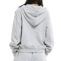 Sweat-shirt cardigan épais américain pour hommes et femmes, style streetwear tendance avec broderie à nouer, manteau style couple