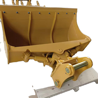 Godet hydraulique inclinable à 45 degrés, 1200 mm (48 pouces), en acier AR400 résistant à l'usure, pour le nettoyage des fossés, accessoire pour excavatrice de 5-6 tonnes