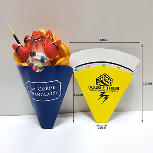 Giá rẻ, tùy chỉnh, giá đỡ hình tam giác bằng giấy nghệ thuật, chất liệu tái chế, hình quả trứng bong bóng, giá đỡ kem ốc quế, giá đỡ bánh crepe - Product Image 4