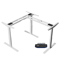 Cadre de bureau réglable en hauteur en forme de L à 3 moteurs Bureau de patron de haute qualité Base de table automatique haut et bas