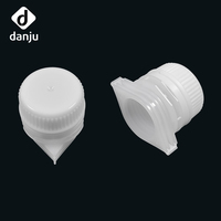 Bouchon souple en plastique avec bec verseur 26 mm à grande ouverture pour recharge et fermeture de liquides, gels, détergents et produits de nettoyage en emballage