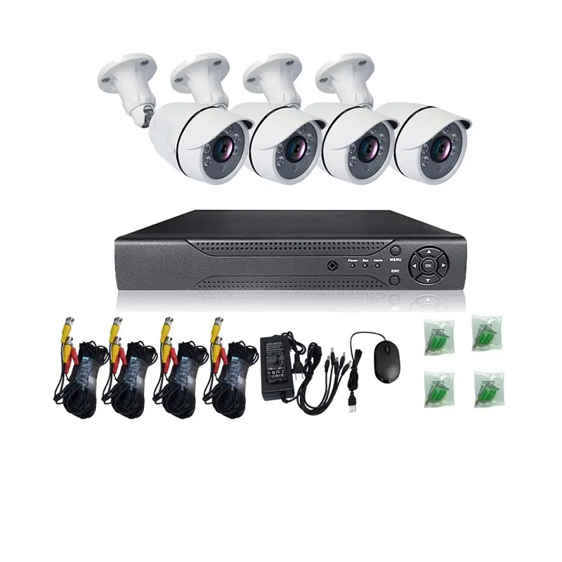 Night vision HD 1080P 4ch AHD dvr kit 4 channel surveillance security camera system p2p cctv set 4 camera dvr security system