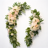 RHD En gros : Décoration florale d'angle colorée et artificielle pour mariages, événements et fêtes, toile de fond de scène, bouquet de mariée