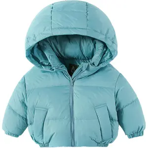 Ropa de moda para niños, abrigo de invierno para niño y niña, chaqueta gruesa de 90, plumón de ganso blanco, cálido, pan inflado para bebé, impermeable
