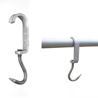 Roue à poulie coulissante en acier inoxydable, crochet métallique pour accrocher la viande, pour carcasses d'animaux, boucherie, abattoir, bétail