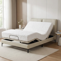 Lit électrique moderne en métal inclinable et réglable, livraison aux États-Unis sous 3 jours, positions mémoire, chargement USB, base de lit Queen Size murale