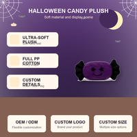 Peluche Bonbon d'Halloween Personnalisée, Jouet en Peluche Doux, Poupée Mignonne à Yeux Étoilés, Décoration Festive Sucrée, Faible MOQ, OEM ODM