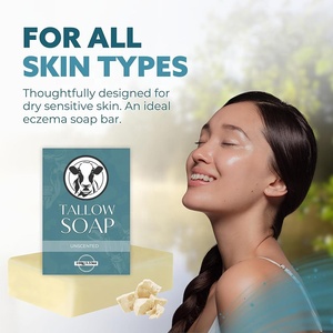 Etiqueta privada Natural Orgánico Hecho a mano Blanqueamiento Iluminador Cara Cuerpo <span class=keywords><strong>Coco</strong></span> Carne Barra de jabón de sebo - Product Image 4