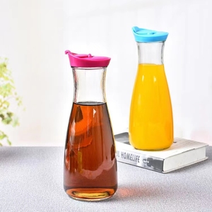 Jarra de Vidrio Transparente de Boca Ancha de 1000 ml para Té, Agua Fría, Leche - Product Image 1