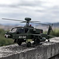 Modèle d'hélicoptère Apache Longbow fait main, modèle d'avion en métal de luxe pour la décoration de la maison, du bar ou du club, cadeau de collection exquis