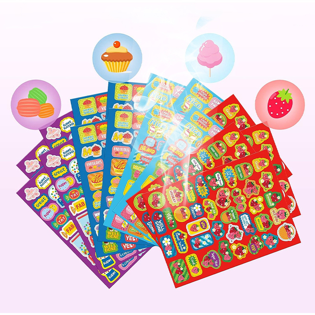 Custom Fruit Flavour Stickers Scented Sticker Fragrance Scraping Label Reward Scratch and Sniff Adhesive  Vinyl  Stickers