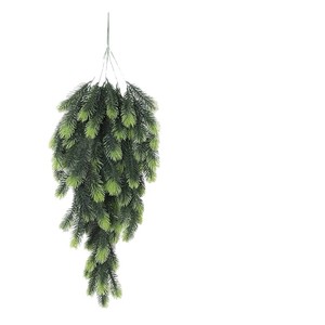 Ramas de Pino Artificiales de 30 Pulgadas con Efecto Degradado Blanco, Hojas Desmontables, Guirnalda Navideña para Colgar en la Pared - Product Image 5