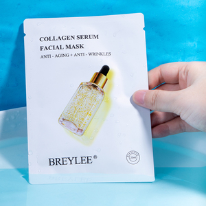 แผ่นมาส์กหน้า BREYLEE 24K ยกกระชับผิว ผลิตจากผ้าฝ้ายไม่ถักทอ ผสมคอลลาเจน ช่วยให้ผิวขาวกระจ่างใส ชุ่มชื้น และกระชับ - Product Image 1
