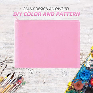 Hot bán nhỏ sinh thái thân thiện trống dây kéo <span class=keywords><strong>Pouch</strong></span> Make Up Túi Đồng bằng bông vải trang điểm Túi mỹ phẩm với tùy chỉnh in ấn logo - Product Image 4