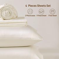 Parure de lit en bambou tissé 100 % biologique OEKO-TEX, drap-housse et taie d'oreiller 100 % bambou 300TC pour la maison en Amérique