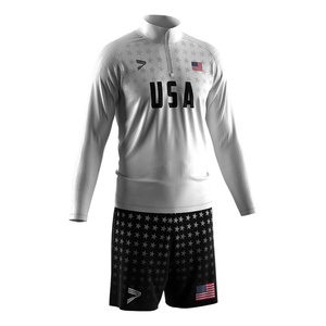 Traje de Calentamiento Profesional Personalizado OEM para Grappling, Singlet para Hombre con Impresión Sublimada, Singlets de Lucha Libre Estilo USA - Product Image 3