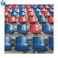 Siège de stade en HDPE avec dossier, fixation directe sur les marches en béton, résistant aux UV, chaise de tribune en plastique moulé par injection