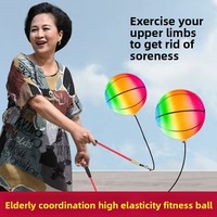 Ballon de fitness rebondissant lumineux style influenceur pour la danse carrée des personnes d'âge moyen et âgées, idéal pour les exercices d'épaules et de cou